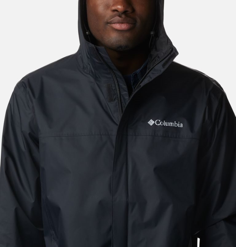 Men's Columbia Watertight II Rain Jackets Black | CA-N1C80