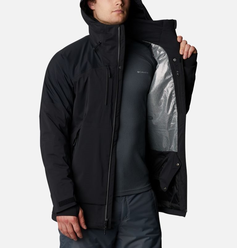 Men's Columbia Wild Card Ski Insulated Jackets Black | CA-H6C4A