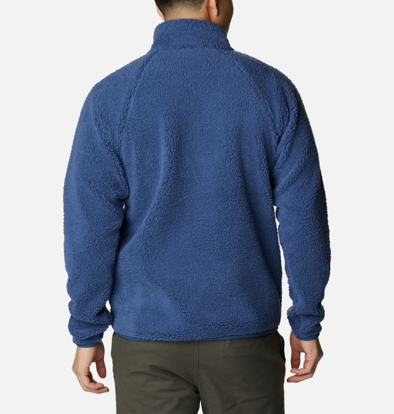 Men's Columbia Winter Warmth Heavyweight Fleece Jackets Navy | CA-IC0LA