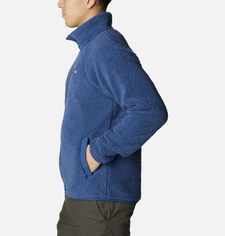 Men's Columbia Winter Warmth Heavyweight Fleece Jackets Navy | CA-IC0LA