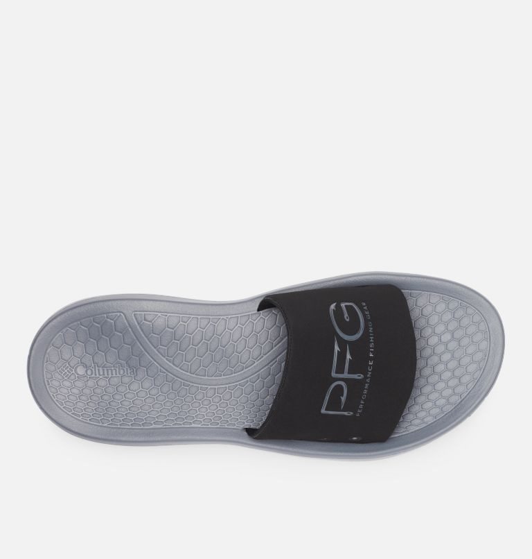 Men's Columbia Yachtrocker PFG Slides Black / Grey | CA-GA0C5