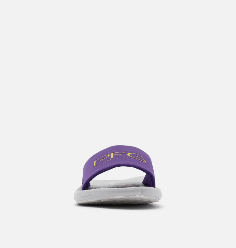 Men's Columbia Yachtrocker PFG Slides Purple / Grey | CA-U5L68