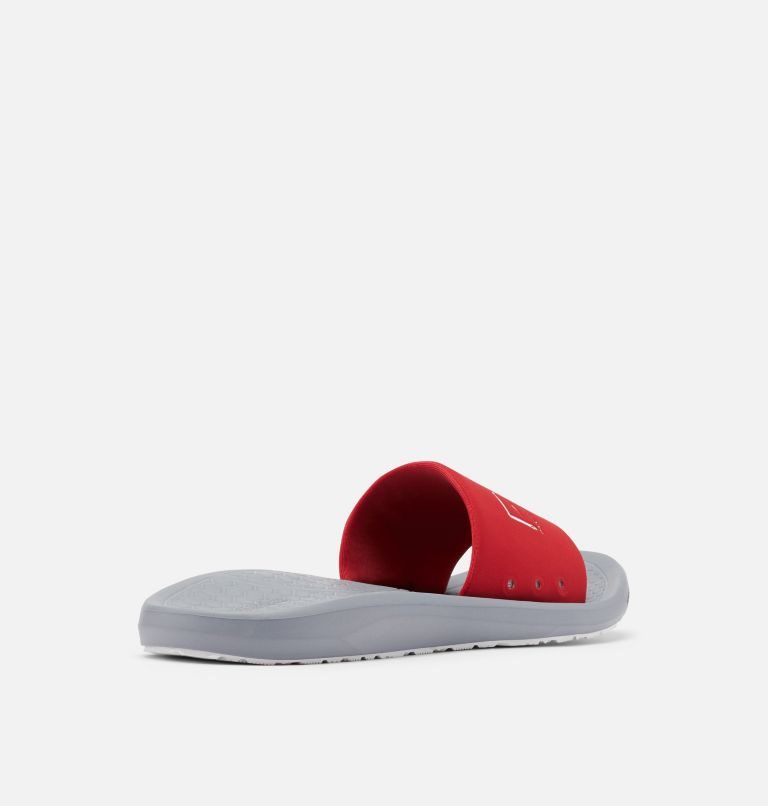 Men's Columbia Yachtrocker PFG Slides Red / Grey | CA-F0CL6