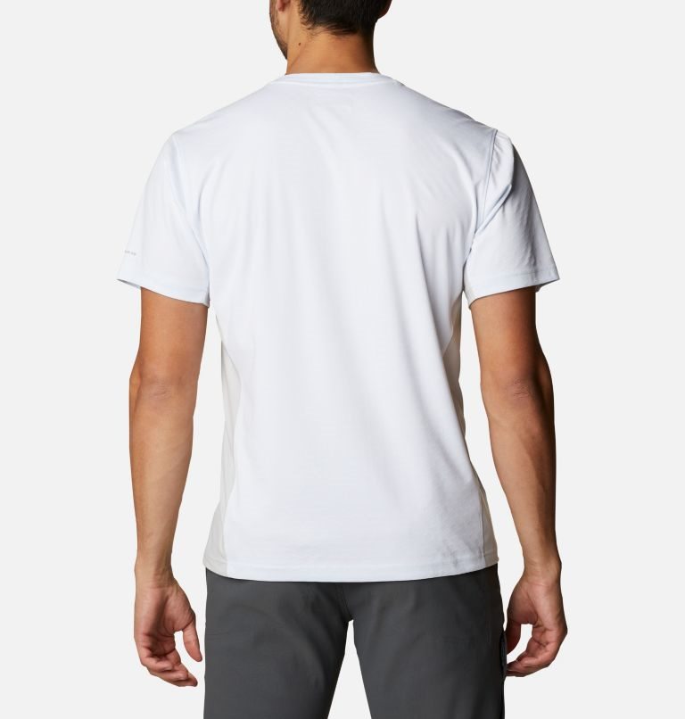 Men's Columbia Zero Ice Cirro-Cool Short Sleeve T Shirts White | CA-W4365