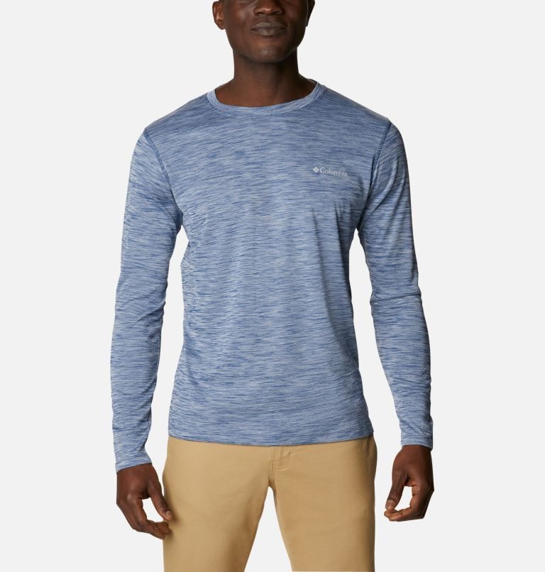 Men\'s Columbia Zero Rules Long Sleeve Sweatshirts Blue | CA-S1AL6
