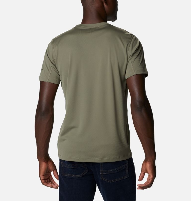 Men's Columbia Zero Rules Short Sleeve - Active Fit T Shirts Olive | CA-TL6C4
