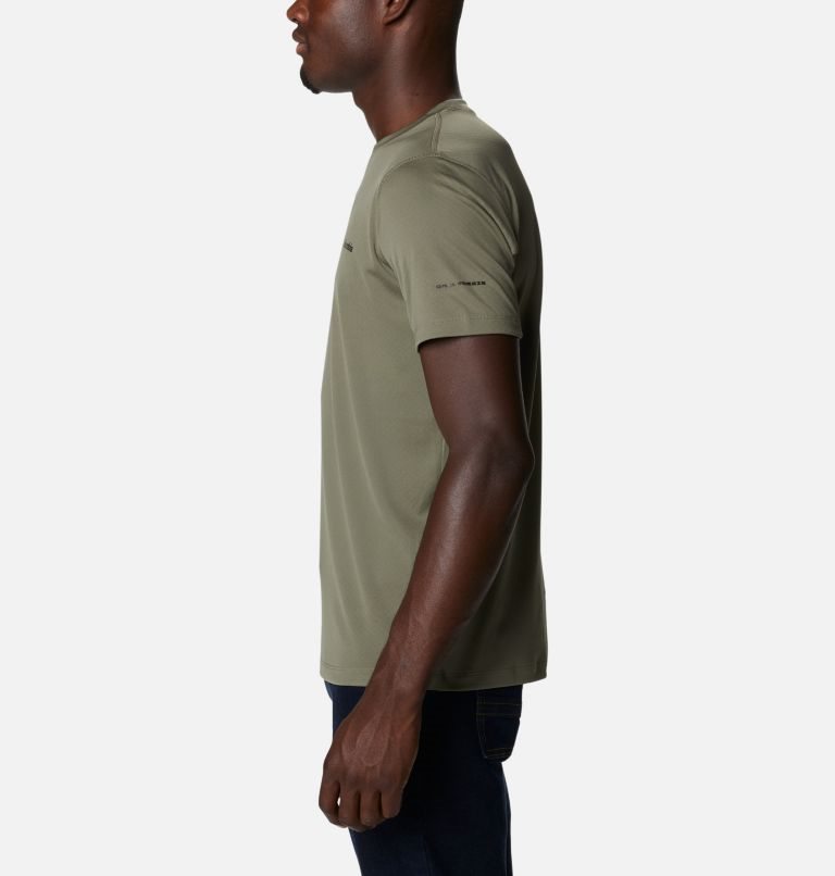 Men's Columbia Zero Rules Short Sleeve - Active Fit T Shirts Olive | CA-TL6C4