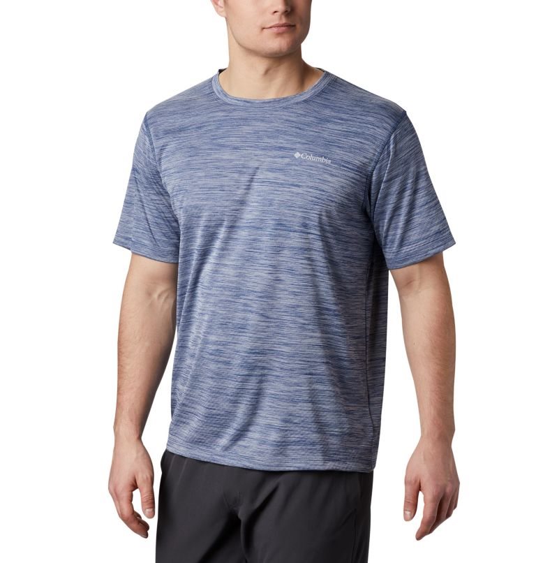 Men\'s Columbia Zero Rules Short Sleeve - Active Fit T Shirts Navy | CA-X8360
