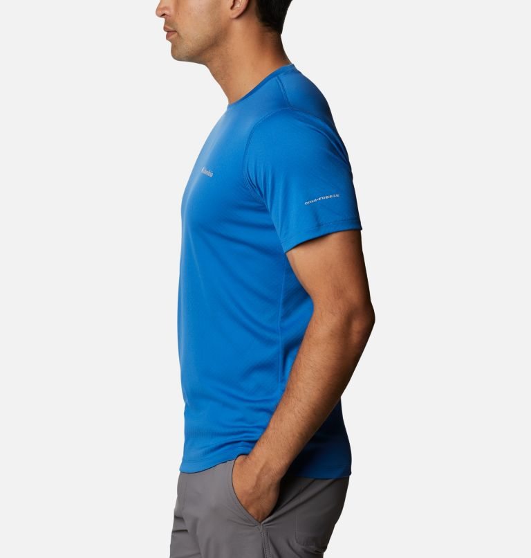 Men's Columbia Zero Rules Short Sleeve - Active Fit T Shirts Blue | CA-Z6C3A