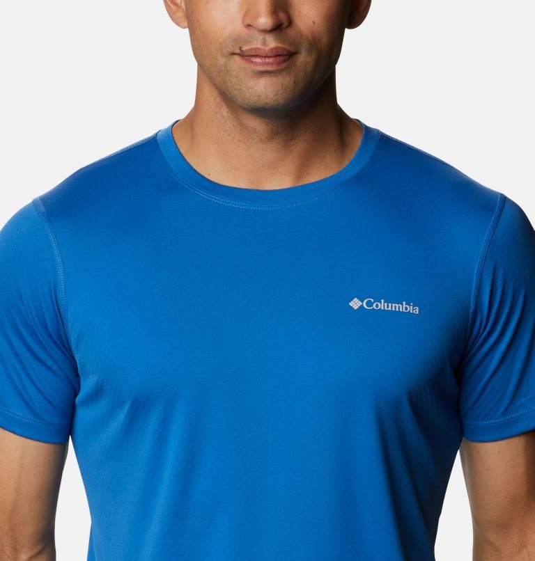 Men's Columbia Zero Rules Short Sleeve - Active Fit T Shirts Blue | CA-Z6C3A
