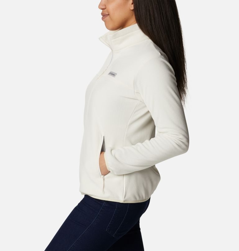 Women's Columbia Ali Peak Full Zip Fleece Jackets White | CA-B43A6