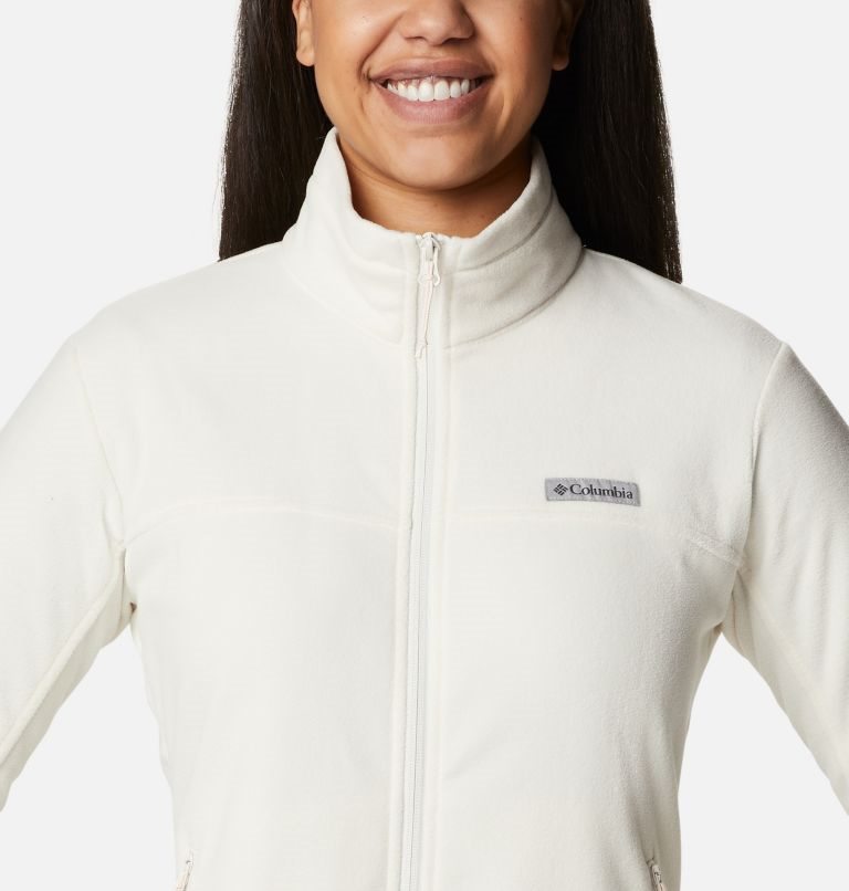 Women's Columbia Ali Peak Full Zip Fleece Jackets White | CA-B43A6