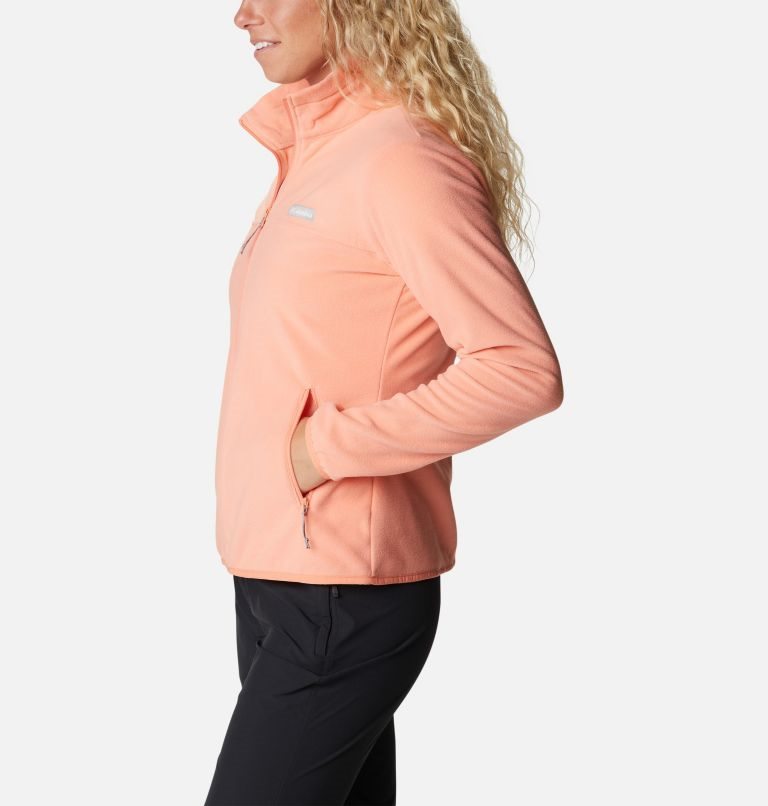 Women's Columbia Ali Peak Full Zip Fleece Jackets Coral | CA-Q6018