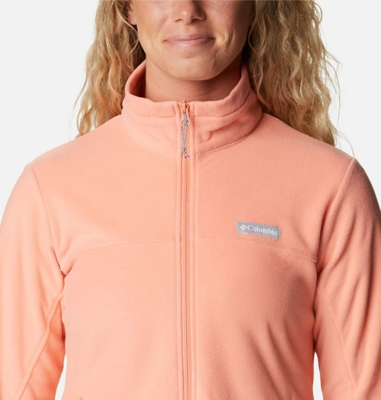 Women's Columbia Ali Peak Full Zip Fleece Jackets Coral | CA-Q6018