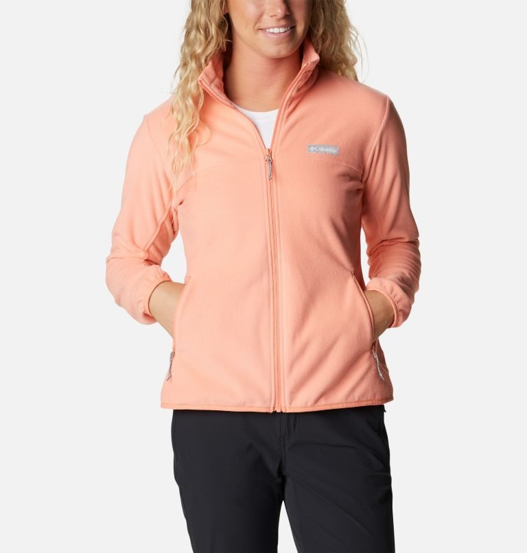 Women's Columbia Ali Peak Full Zip Fleece Jackets Coral | CA-Q6018
