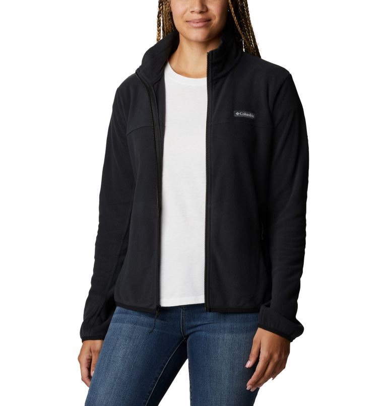 Women\'s Columbia Ali Peak Full Zip Fleece Jackets Black | CA-XC68L