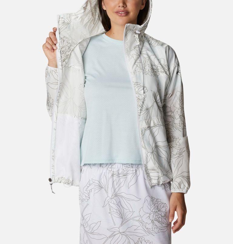 Women's Columbia Alpine Chill Windbreaker Jackets White | CA-Q6184