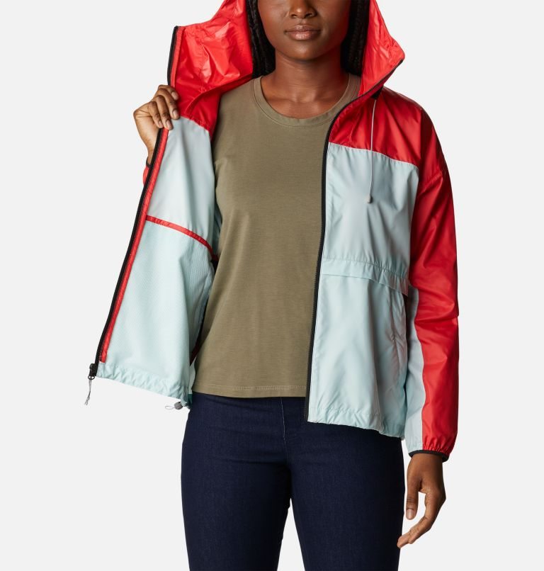 Women's Columbia Alpine Chill Windbreaker Jackets Red / Mint | CA-R0564