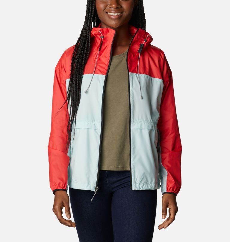 Women's Columbia Alpine Chill Windbreaker Jackets Red / Mint | CA-R0564