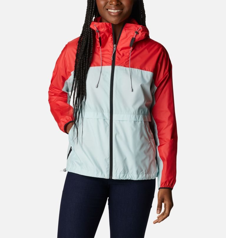 Women\'s Columbia Alpine Chill Windbreaker Jackets Red / Mint | CA-R0564