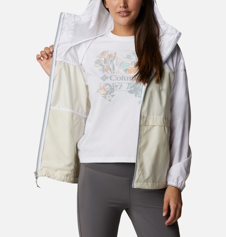 Women's Columbia Alpine Chill Windbreaker Jackets White | CA-TL13C
