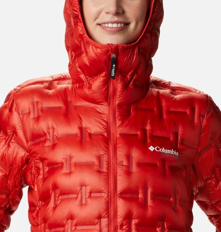 Women's Columbia Alpine Crux Down Jackets Red | CA-R385A