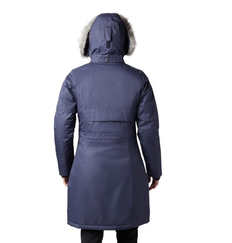 Women's Columbia Apres Arson II Long Down Jackets Navy | CA-Y8L16