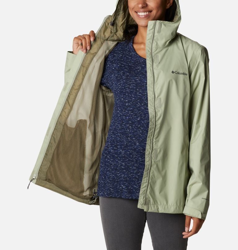 Women's Columbia Arcadia II Rain Jackets Olive | CA-G4L81