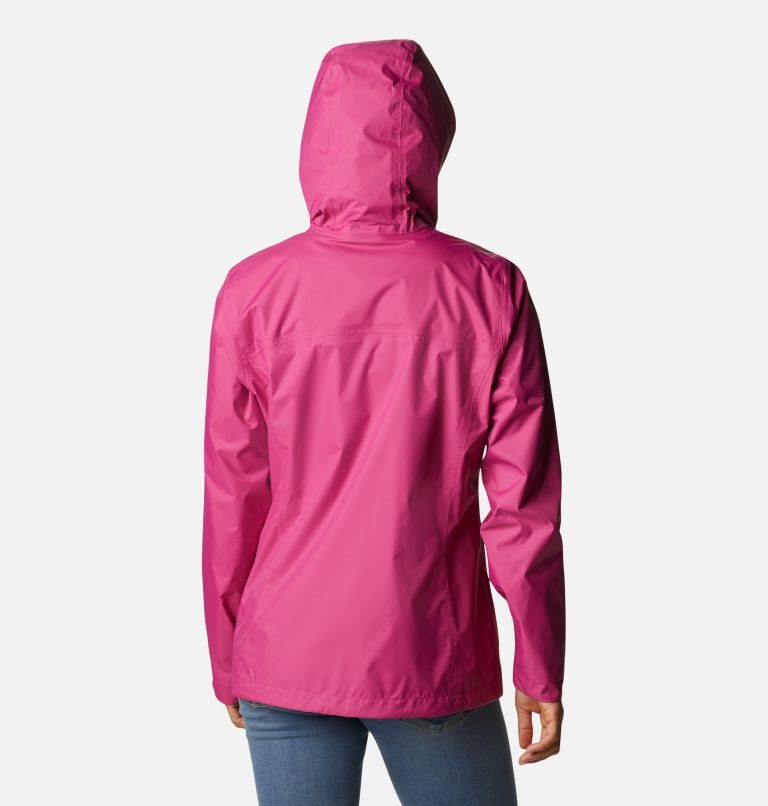 Women's Columbia Arcadia II Rain Jackets Fuchsia | CA-KA3L6
