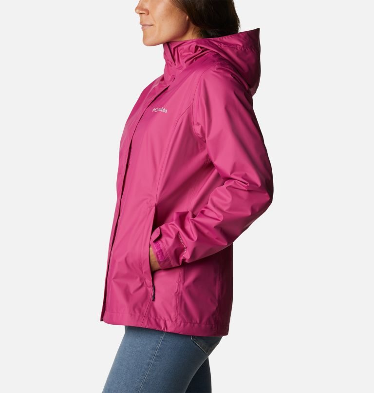 Women's Columbia Arcadia II Rain Jackets Fuchsia | CA-KA3L6