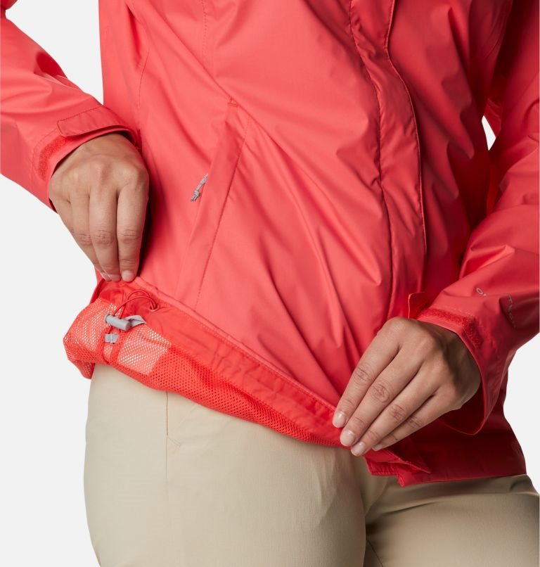 Women's Columbia Arcadia II Rain Jackets Red | CA-O3CA5