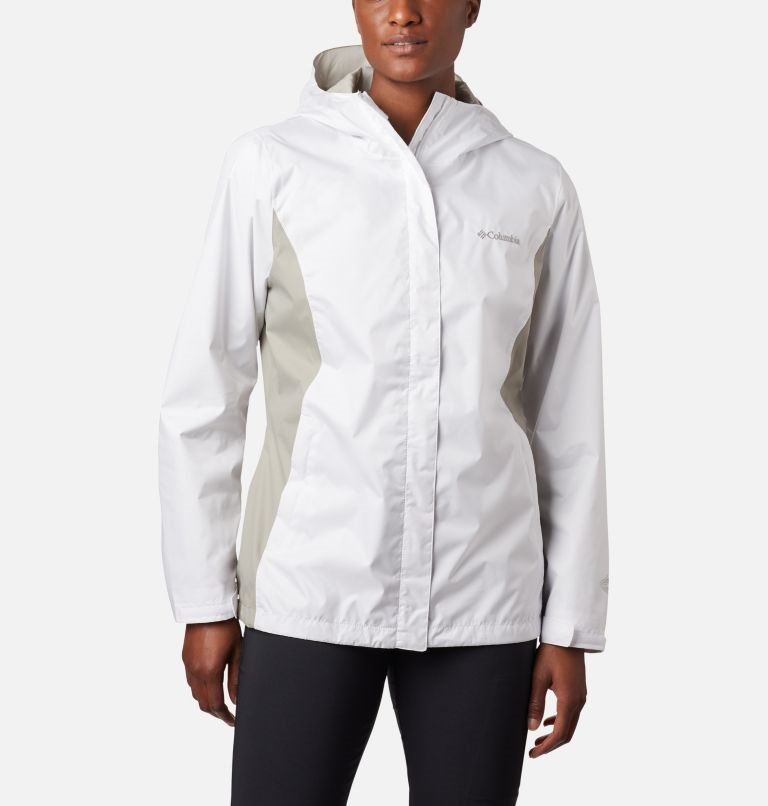 Women\'s Columbia Arcadia II Rain Jackets White | CA-Q15L0