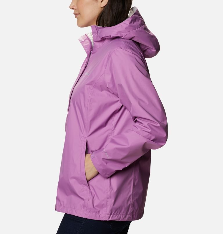 Women's Columbia Arcadia II Rain Jackets Lavender | CA-V1ALC