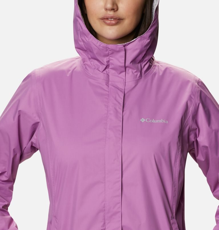 Women's Columbia Arcadia II Rain Jackets Lavender | CA-V1ALC