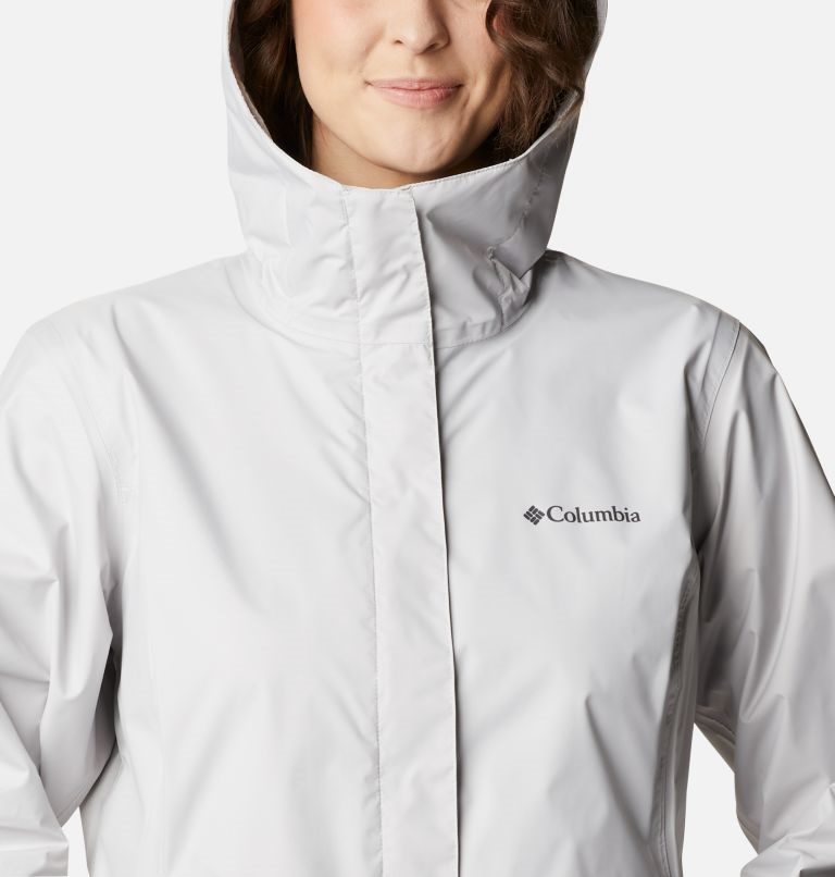 Women's Columbia Arcadia II Rain Jackets Light Grey | CA-X58L4