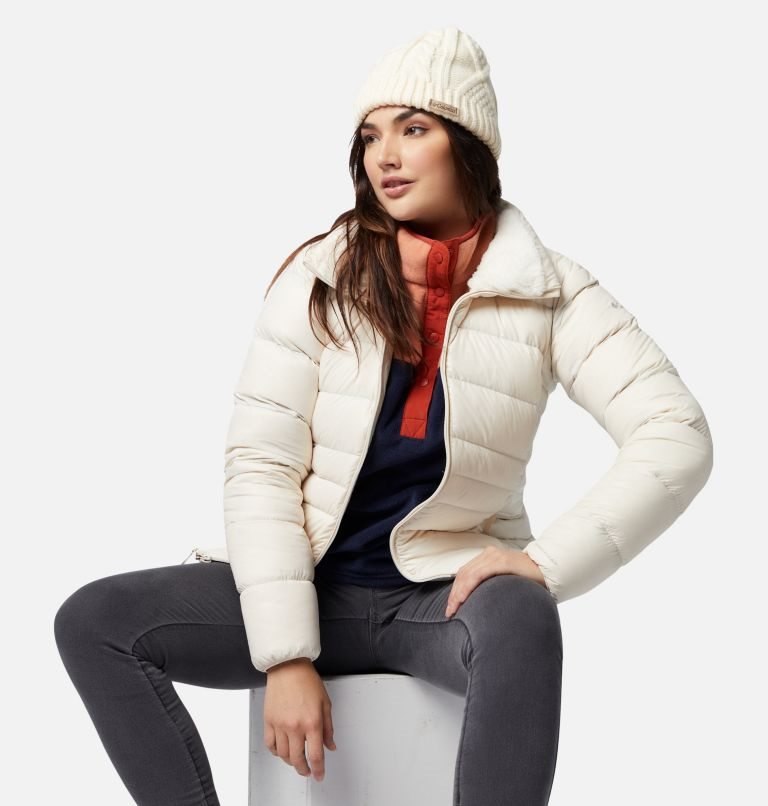 Women's Columbia Autumn Park Down Jackets Cream | CA-W3L8A