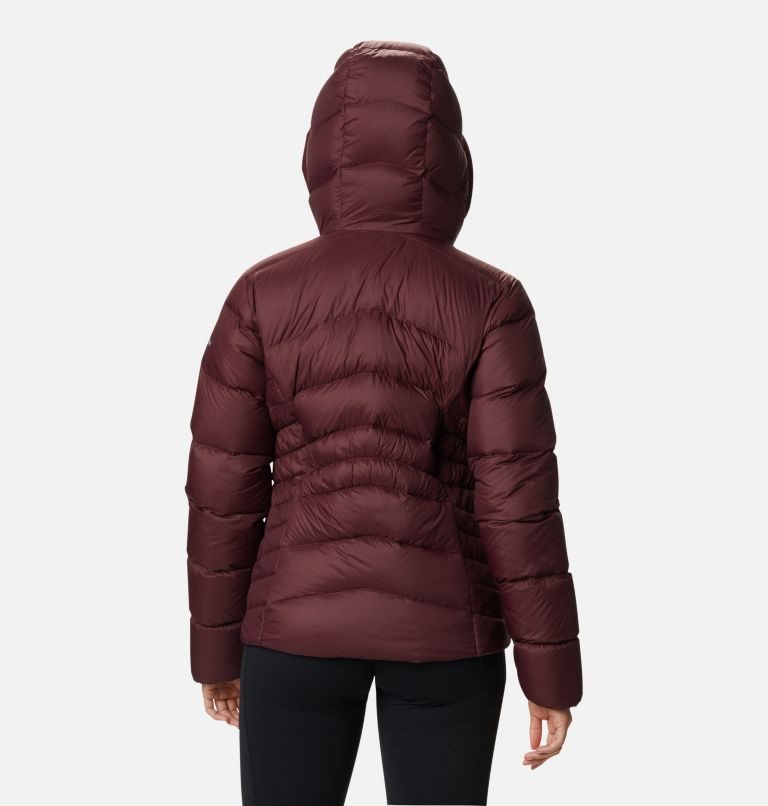 Women's Columbia Autumn Park Hooded Down Jackets Burgundy | CA-X53AL
