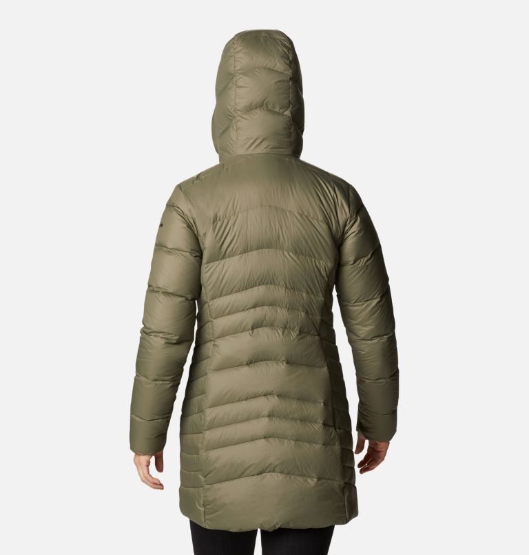 Women's Columbia Autumn Park Hooded Mid Down Jackets Olive | CA-LL163