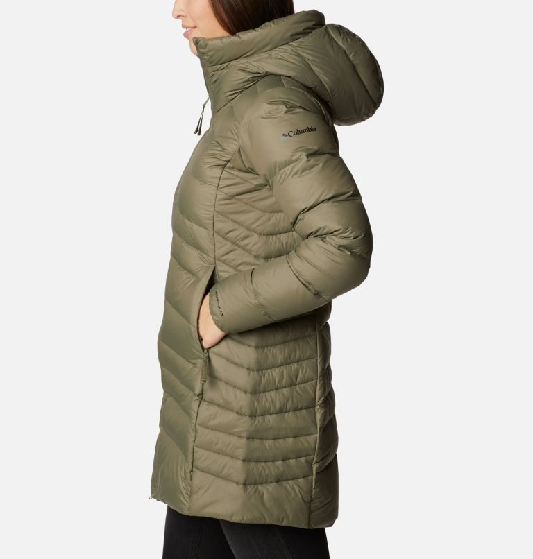Women's Columbia Autumn Park Hooded Mid Down Jackets Olive | CA-LL163