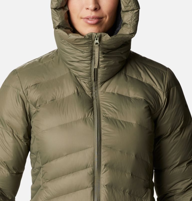 Women's Columbia Autumn Park Hooded Mid Down Jackets Olive | CA-LL163