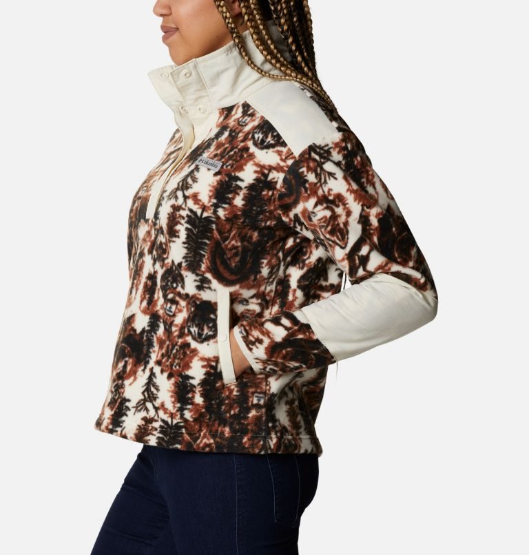 Women's Columbia Benton Springs Crop Sweatshirts Coffee | CA-B3L65