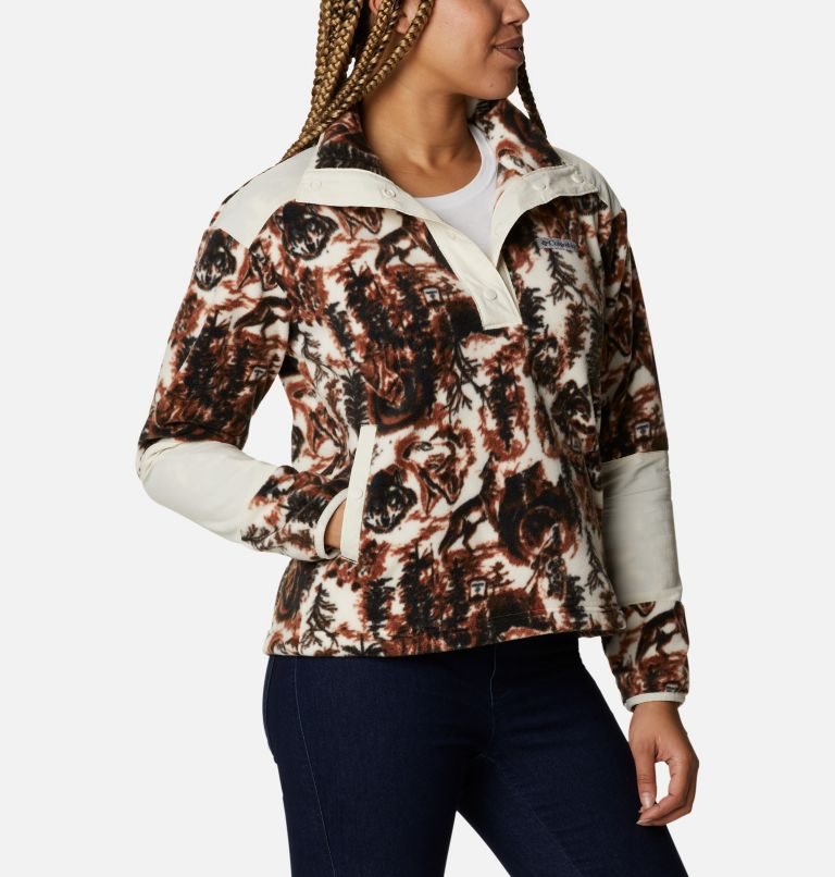 Women's Columbia Benton Springs Crop Sweatshirts Coffee | CA-B3L65