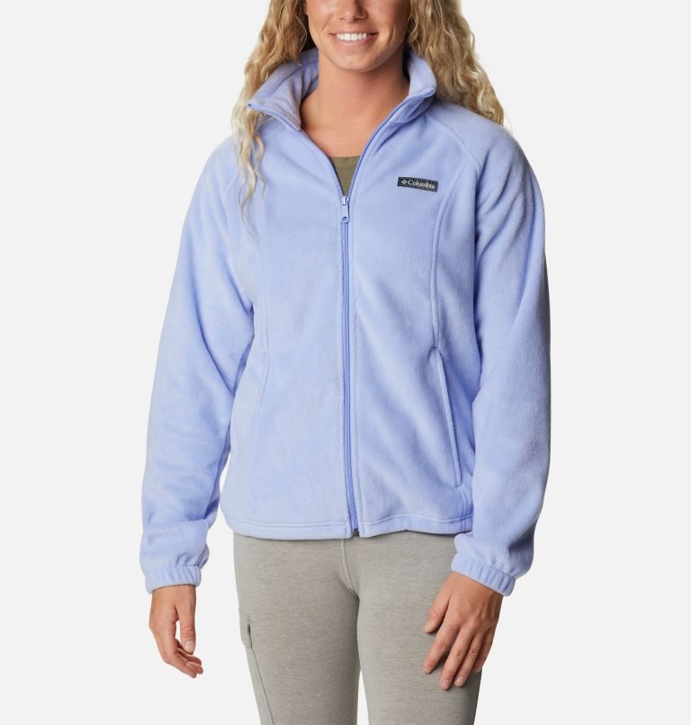 Women\'s Columbia Benton Springs Full Zip Fleece Jackets Light Blue | CA-A140C