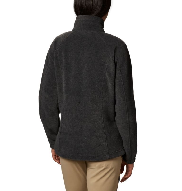 Women's Columbia Benton Springs Full Zip Fleece Jackets Black | CA-J4AC8