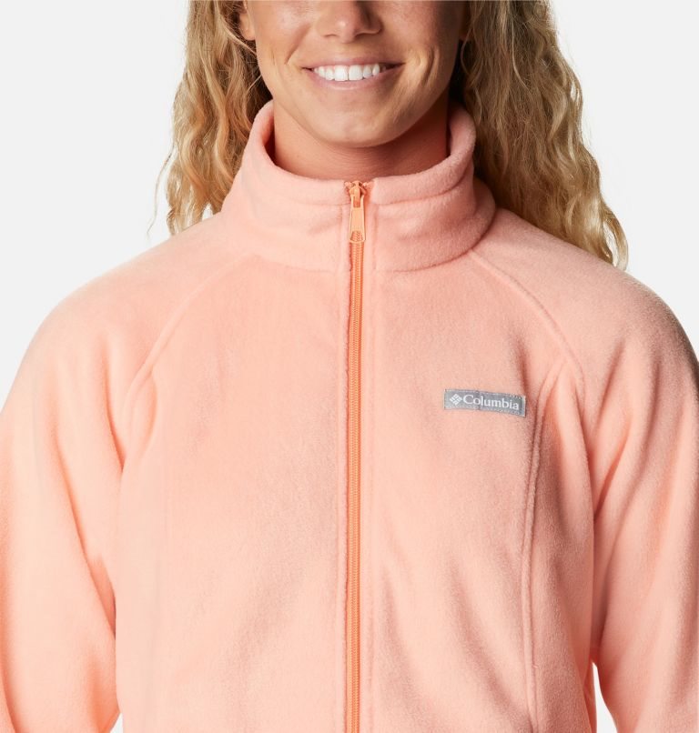 Women's Columbia Benton Springs Full Zip Fleece Jackets Coral | CA-LA6LC