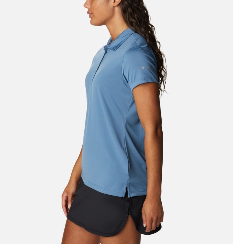 Women's Columbia Birdie Golf Polo Shirts Blue | CA-B1340