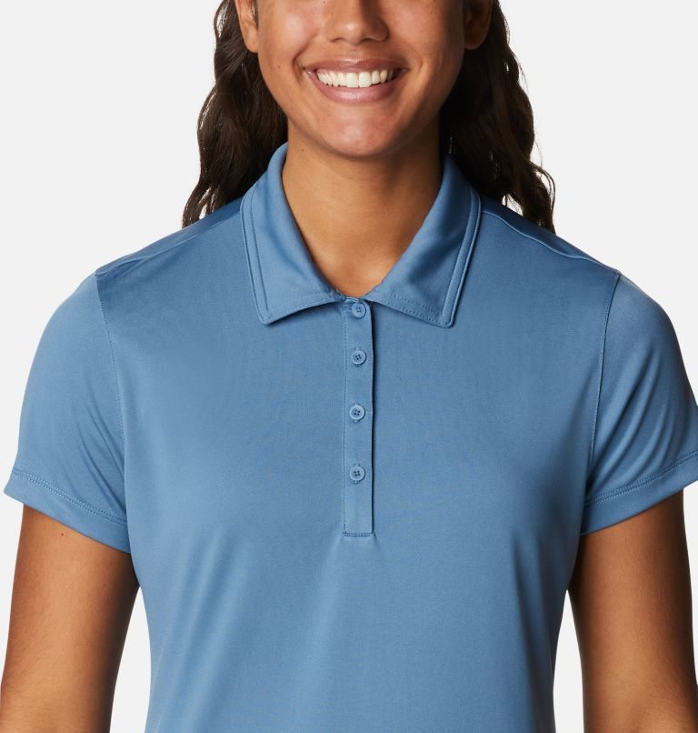 Women's Columbia Birdie Golf Polo Shirts Blue | CA-B1340