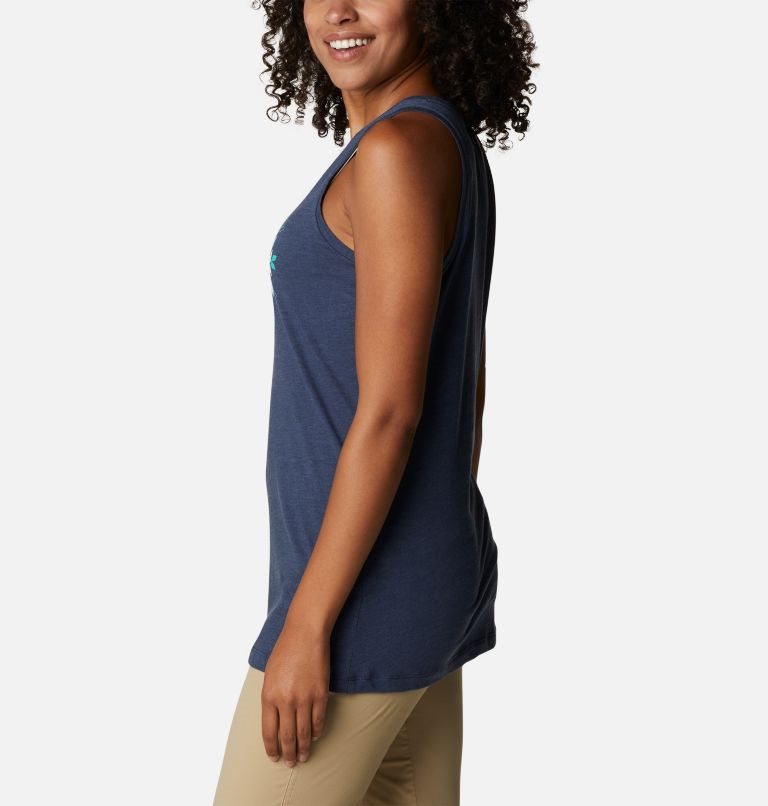 Women's Columbia Bluff Mesa Tanks Navy | CA-X06C5