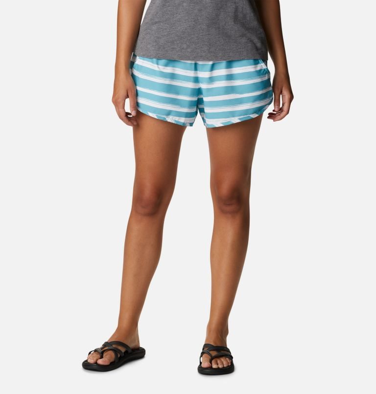 Women\'s Columbia Bogata Bay Stretch Printed Shorts Stripe | CA-D1AC8