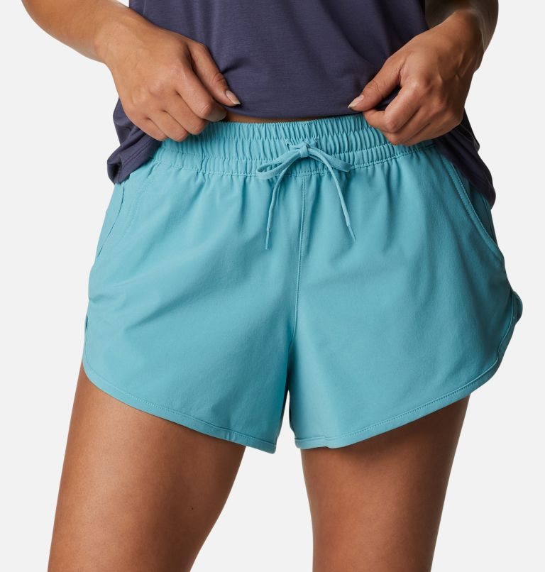 Women's Columbia Bogata Bay Stretch Shorts Turquoise | CA-O1846